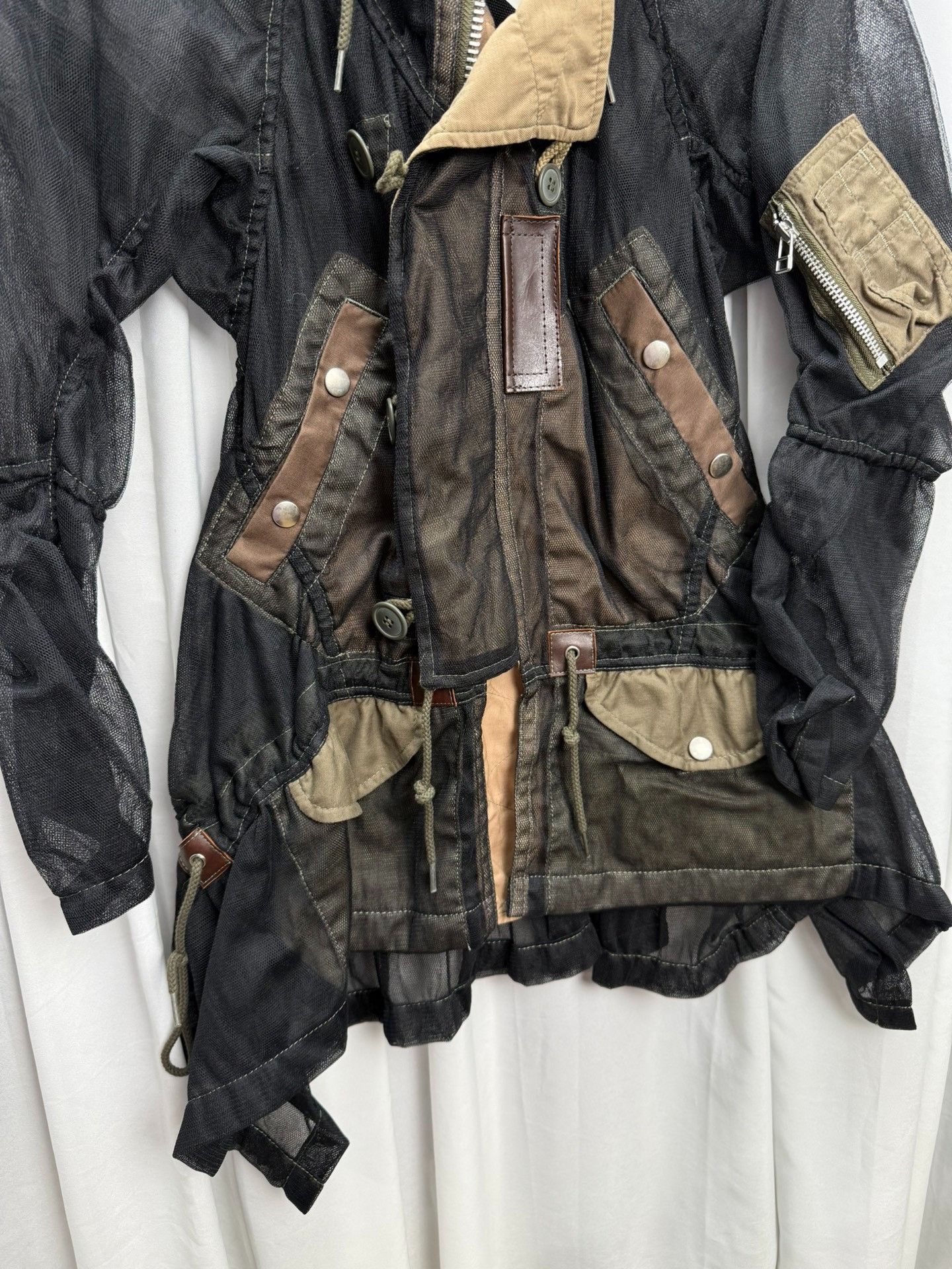 Junya Watanabe Junya Watanabe Sheer Mesh Military Trench Size US XS / EU 42 / 0 - 6 Thumbnail