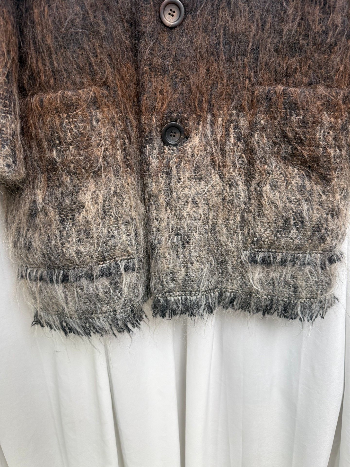 Issey Miyake Issey Miyake Mohair Gradient Stand Collar Coat Size US M / EU 48-50 / 2 - 6 Thumbnail