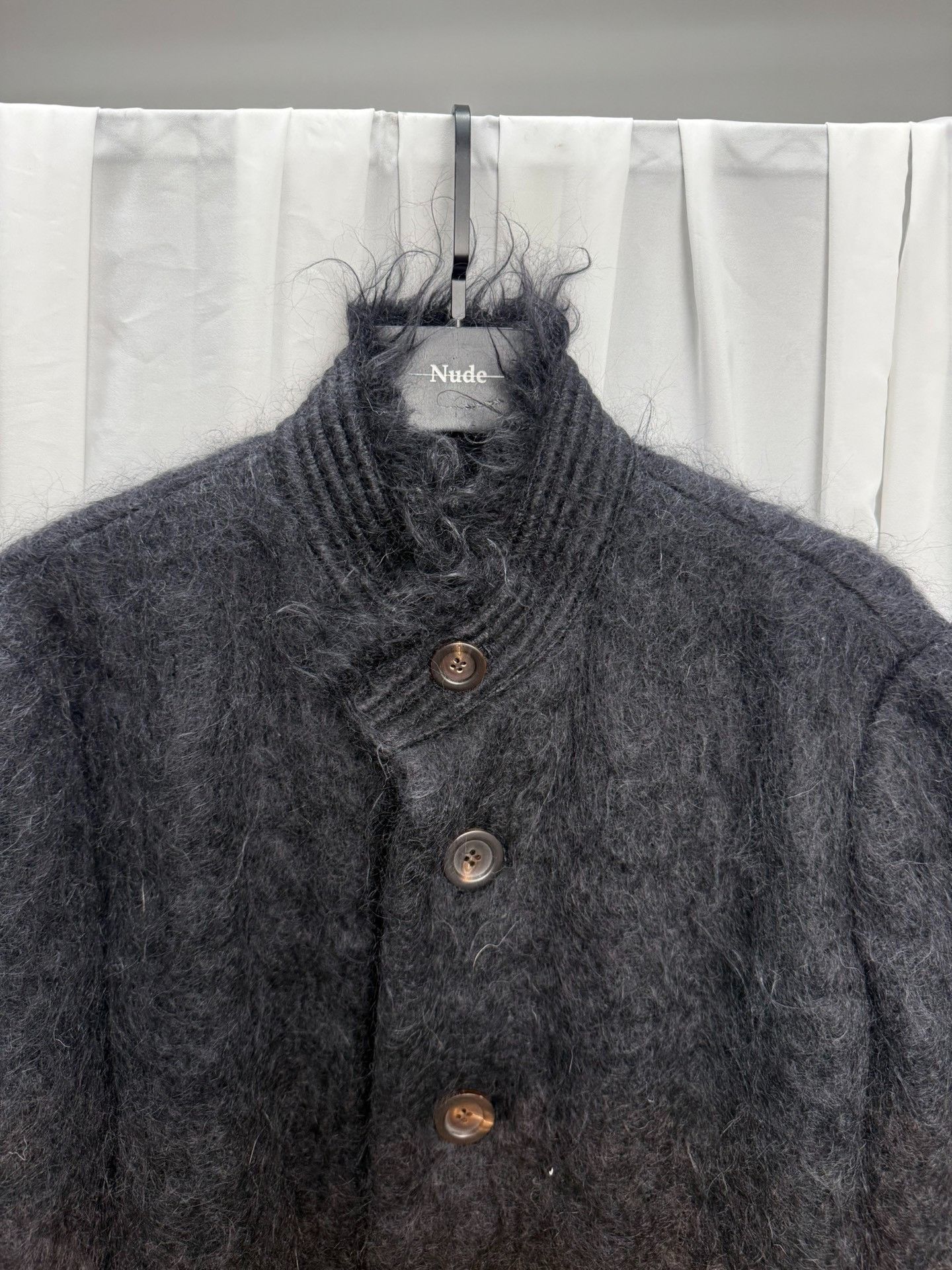 Issey Miyake Issey Miyake Mohair Gradient Stand Collar Coat Size US M / EU 48-50 / 2 - 4 Thumbnail