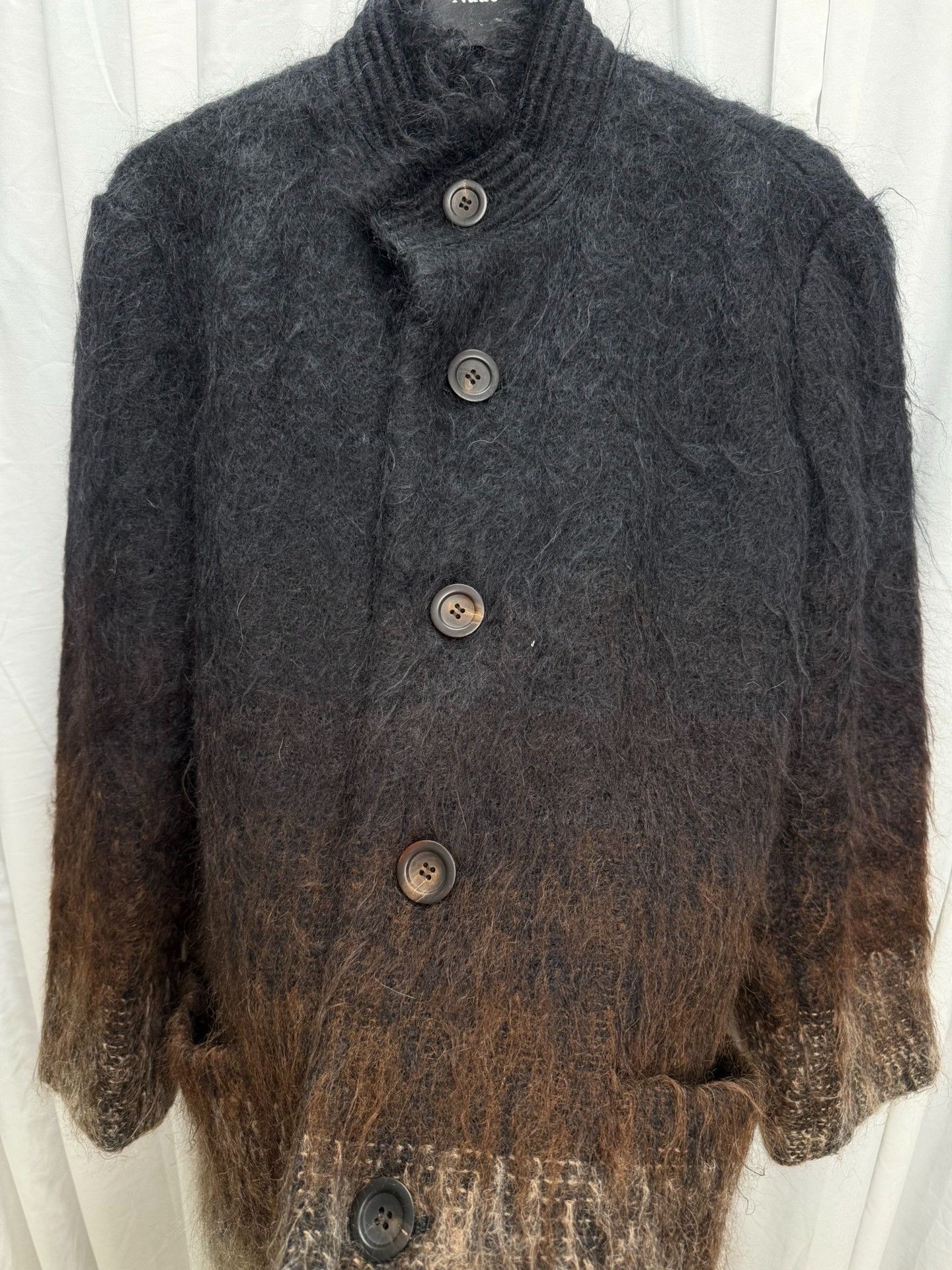 Issey Miyake Issey Miyake Mohair Gradient Stand Collar Coat Size US M / EU 48-50 / 2 - 5 Thumbnail