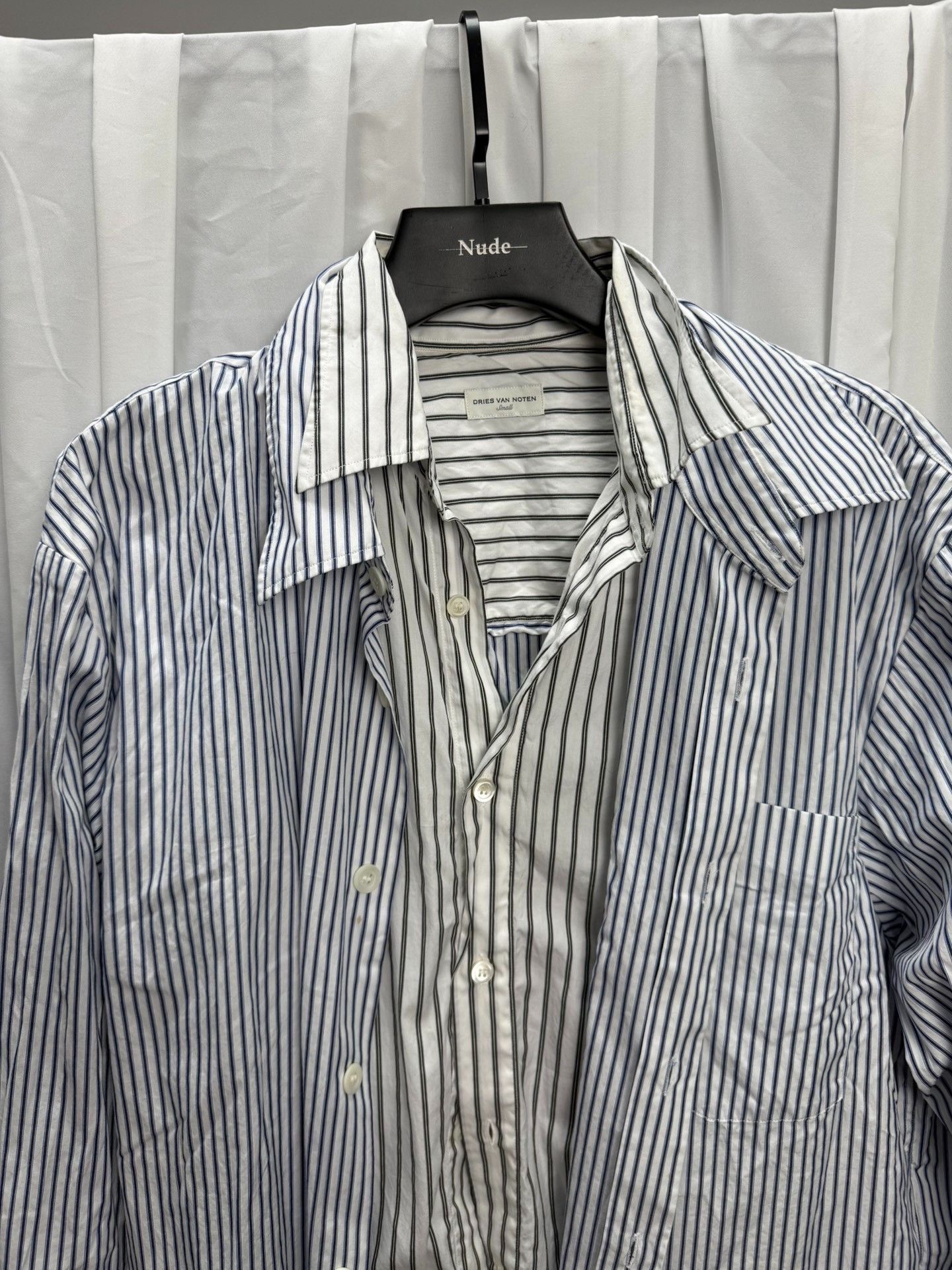 Dries Van Noten Dries Van Noten Double-Layer Striped Loose Shirt Size US S / EU 44-46 / 1 - 3 Thumbnail