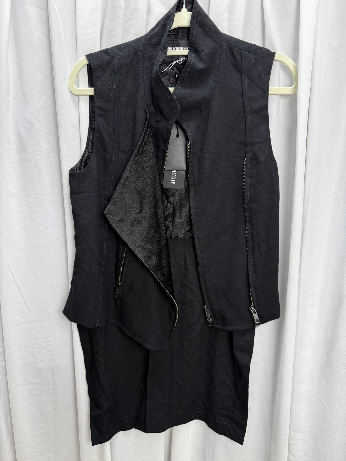 Ann Demeulemeester Ann Demeulemeester Double Zip Silk Vest Size XXS / US 00 / IT 34 - 4 Thumbnail