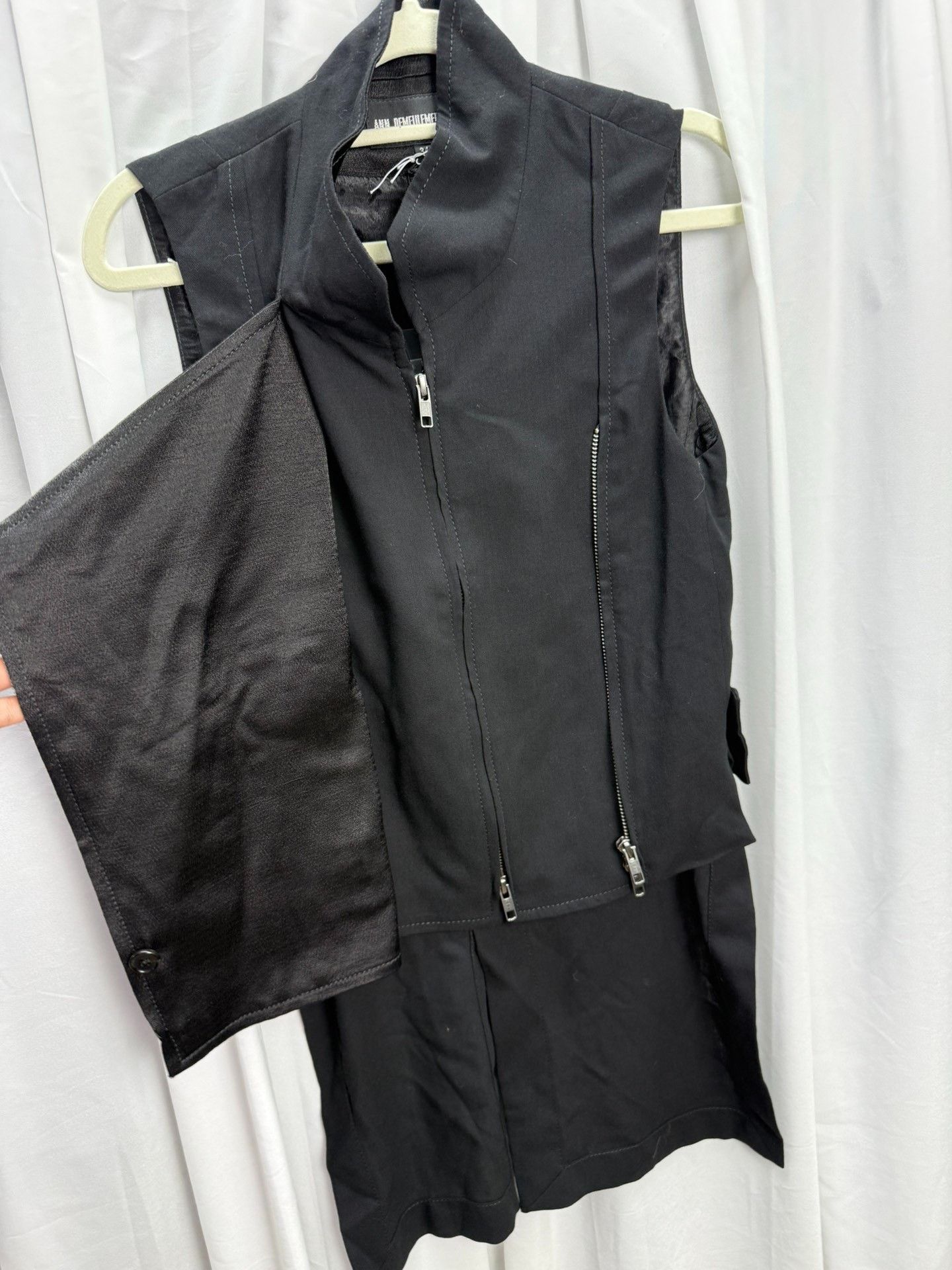 Ann Demeulemeester Ann Demeulemeester Double Zip Silk Vest Size XXS / US 00 / IT 34 - 3 Thumbnail