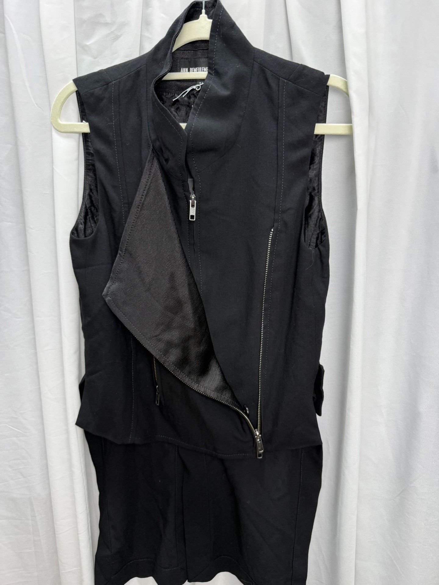Ann Demeulemeester Ann Demeulemeester Double Zip Silk Vest Size XXS / US 00 / IT 34 - 2 Thumbnail
