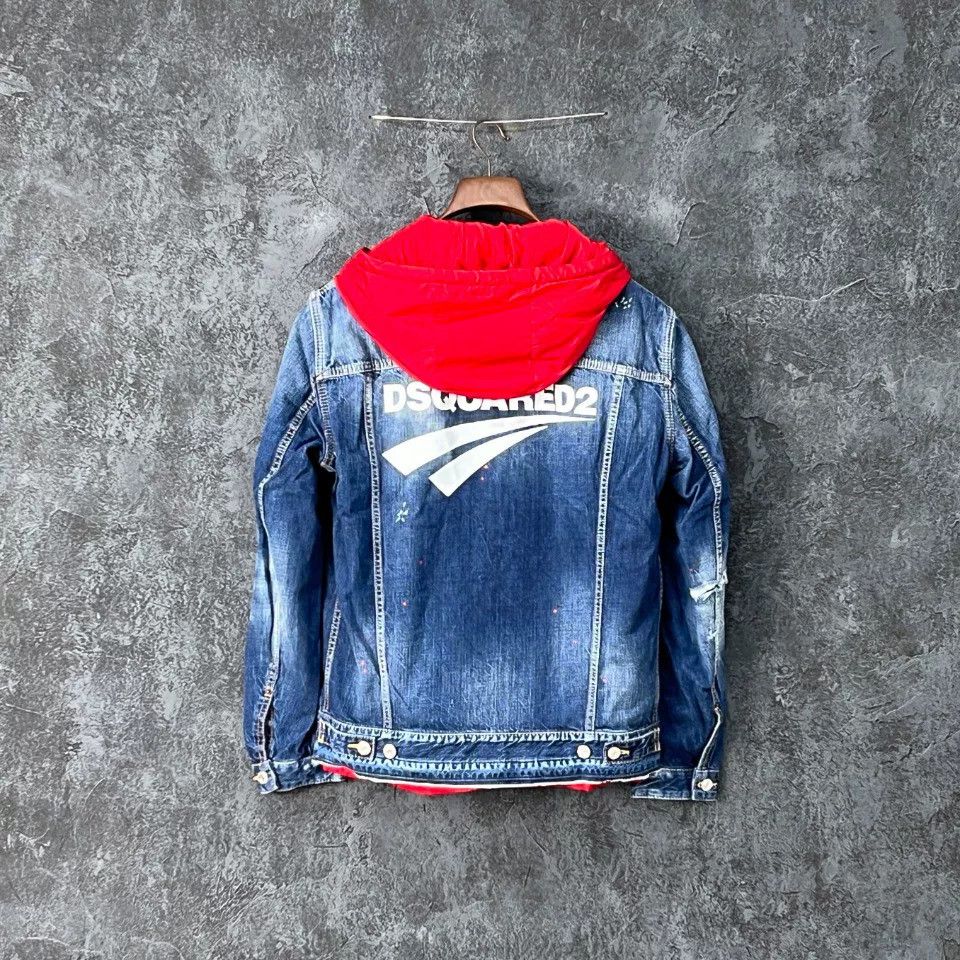 Dsquared2 Dsquared2 Denim Cotton Red Light Jacket m Men Size US M / EU 48-50 / 2 - 2 Thumbnail