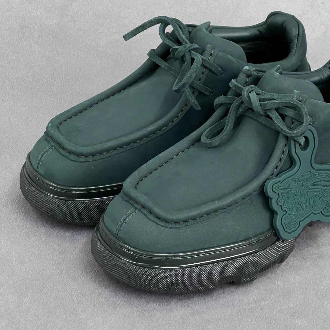 Burberry Burberry Leather Green Lowtop Sneakers 6 Men Size US 6 / EU 39 - 3 Thumbnail