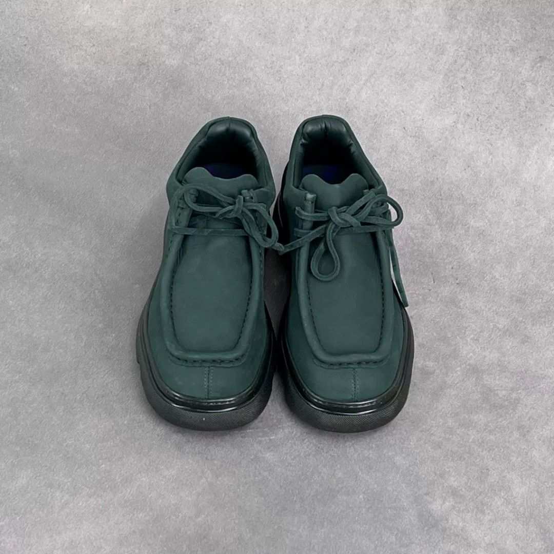 Burberry Burberry Leather Green Lowtop Sneakers 6 Men Size US 6 / EU 39 - 7 Thumbnail