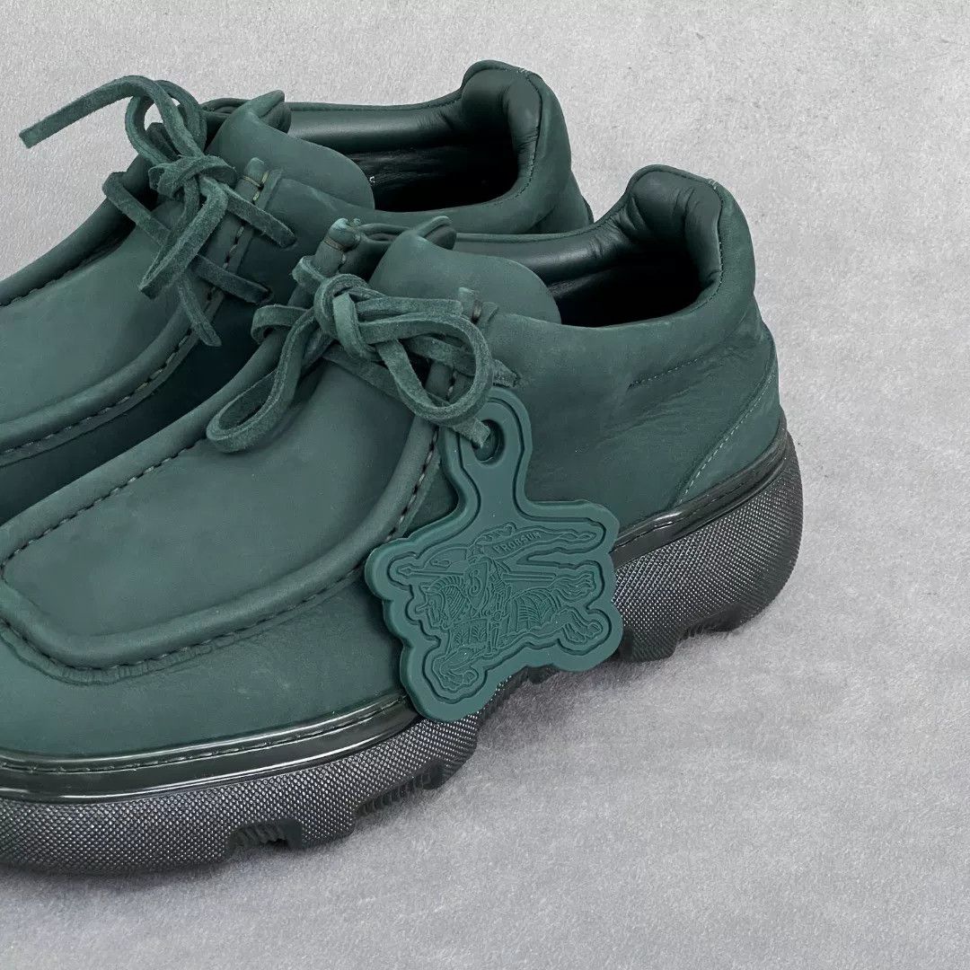 Burberry Burberry Leather Green Lowtop Sneakers 6 Men Size US 6 / EU 39 - 2 Thumbnail