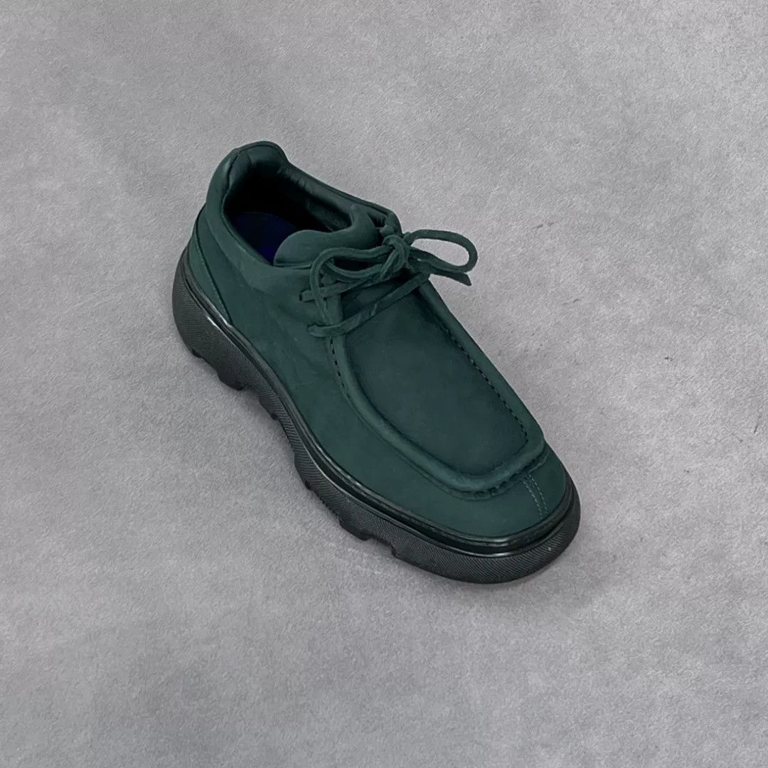 Burberry Burberry Leather Green Lowtop Sneakers 6 Men Size US 6 / EU 39 - 5 Thumbnail