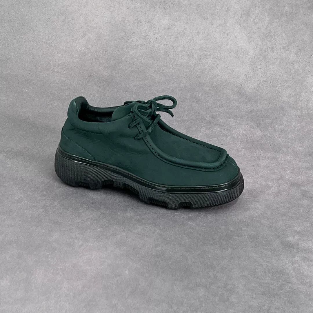 Burberry Burberry Leather Green Lowtop Sneakers 6 Men Size US 6 / EU 39 - 4 Thumbnail