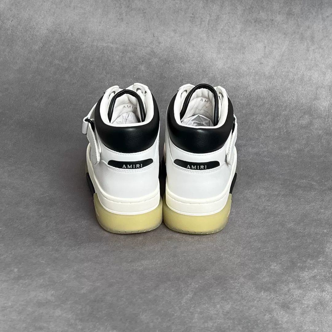 Amiri Amiri Leather White Hitop Sneakers 8 Men Size US 8 / EU 41 - 6 Thumbnail