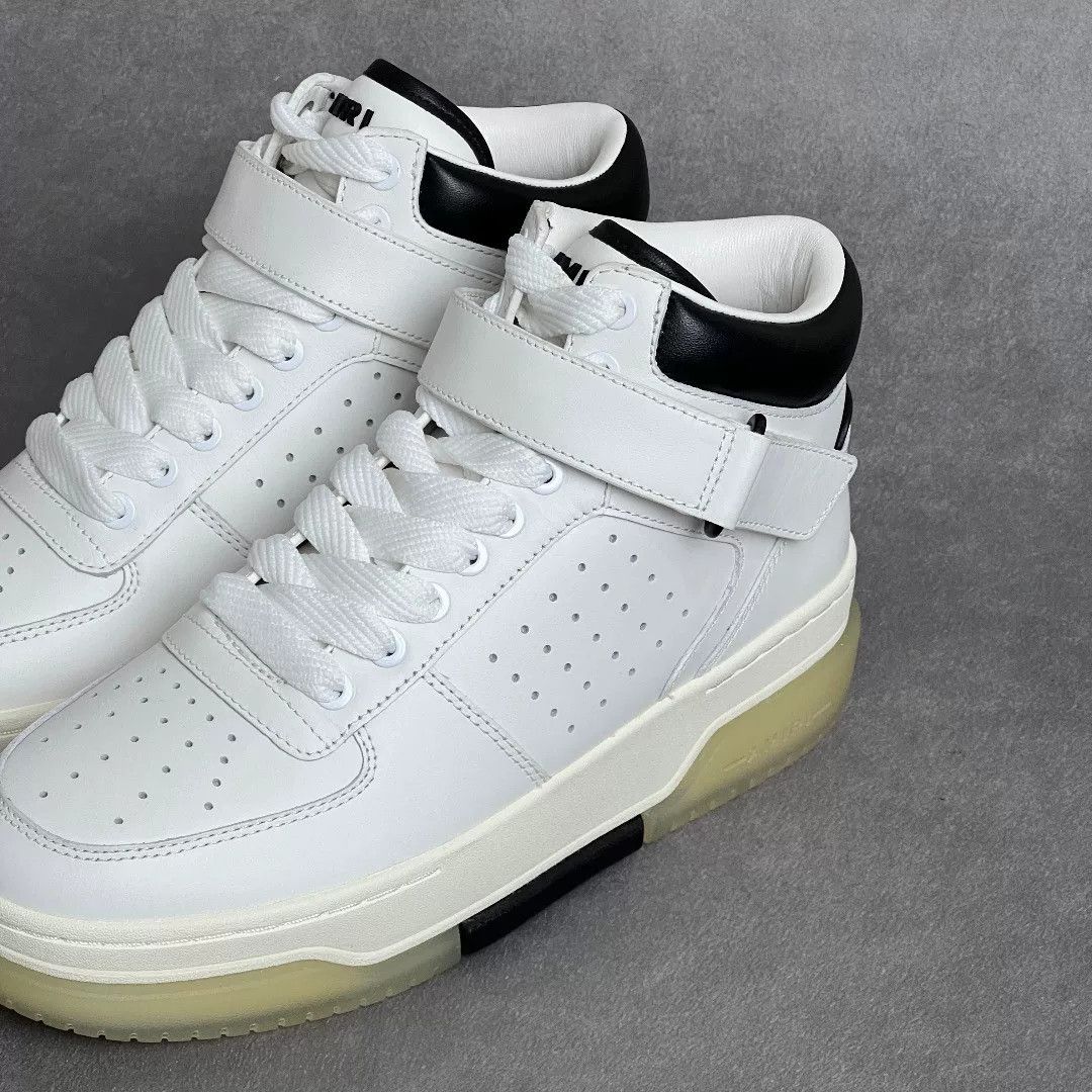 Amiri Amiri Leather White Hitop Sneakers 8 Men Size US 8 / EU 41 - 2 Thumbnail