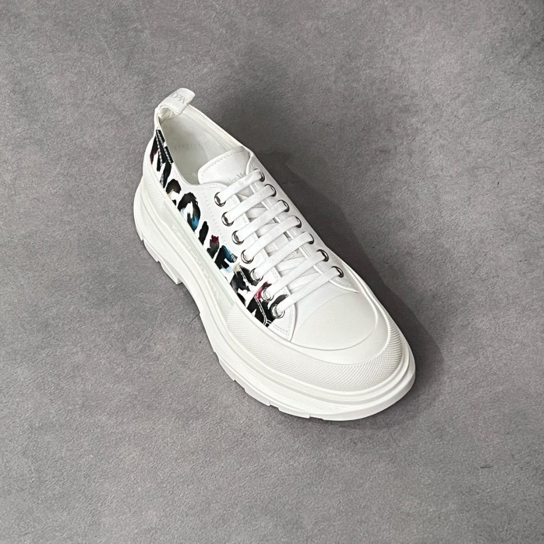 Alexander McQueen Alexander McQueen Leather Printed Lowtop Sneakers 6 Men Size US 6 / EU 39 - 5 Thumbnail