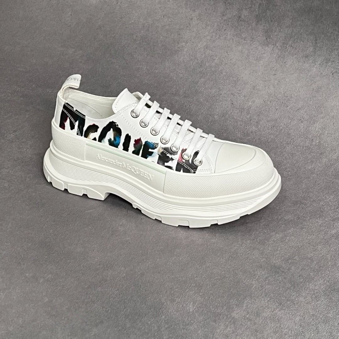 Alexander McQueen Alexander McQueen Leather Printed Lowtop Sneakers 6 Men Size US 6 / EU 39 - 4 Thumbnail