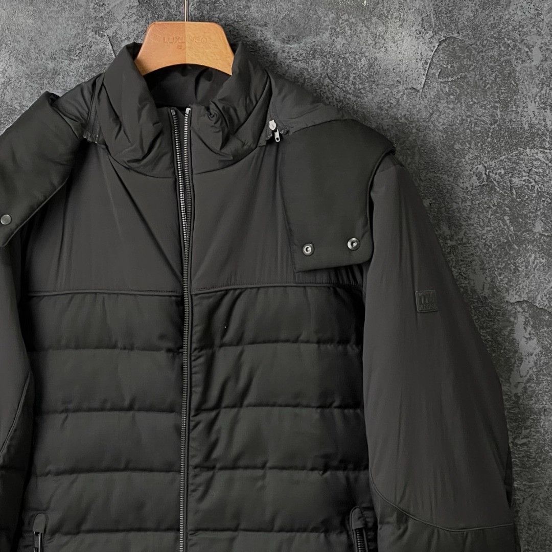 Ermenegildo Zegna Ermenegildo Zegna Wool Cotton Black Heavy Coat s Men Size US S / EU 44-46 / 1 - 3 Thumbnail
