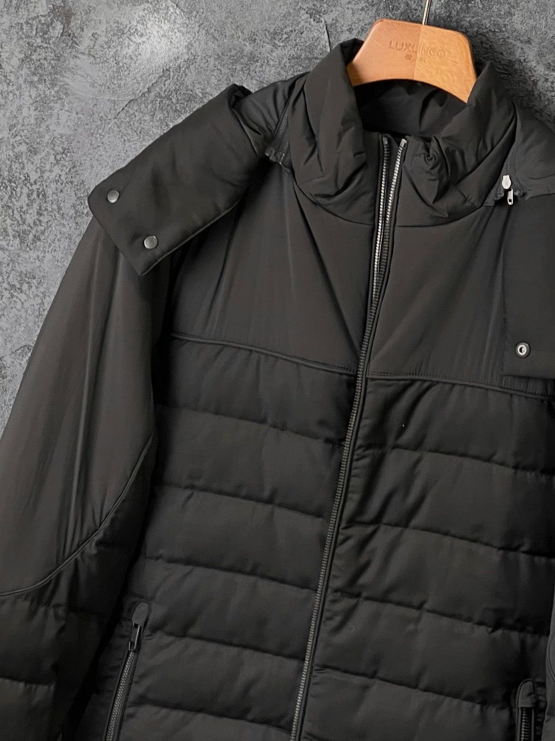 Ermenegildo Zegna Ermenegildo Zegna Wool Cotton Black Heavy Coat s Men Size US S / EU 44-46 / 1 - 5 Thumbnail