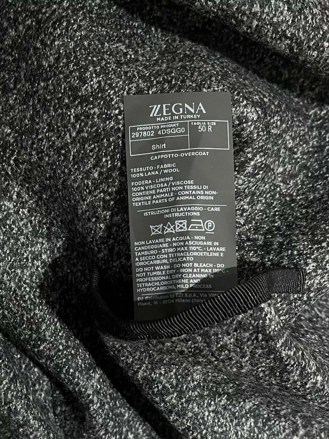 Ermenegildo Zegna Ermenegildo Zegna Wool Gray Heavy Coat l Men Size US L / EU 52-54 / 3 - 7 Thumbnail