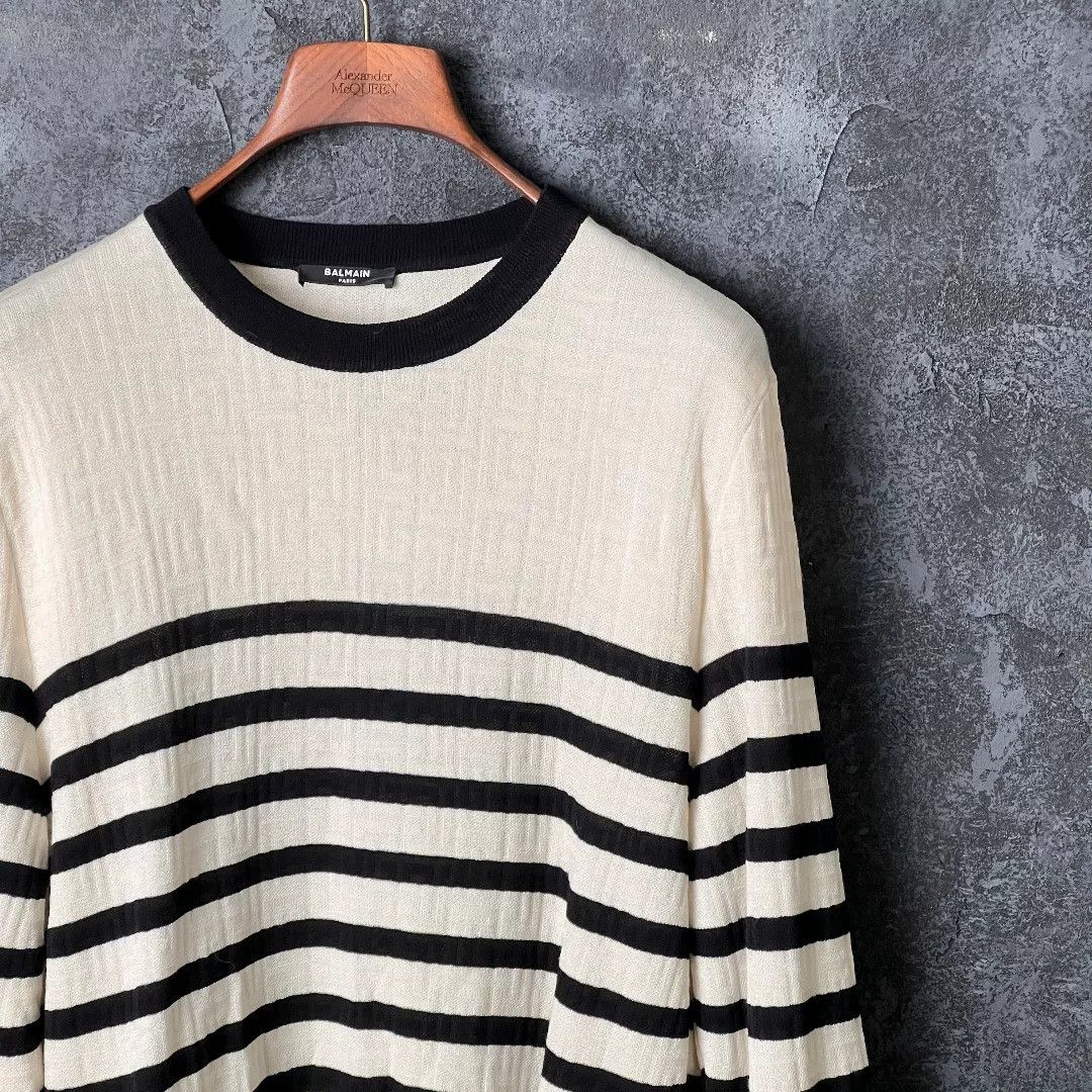 Balmain Balmain Striped Sweater m Men Size US M / EU 48-50 / 2 - 3 Thumbnail