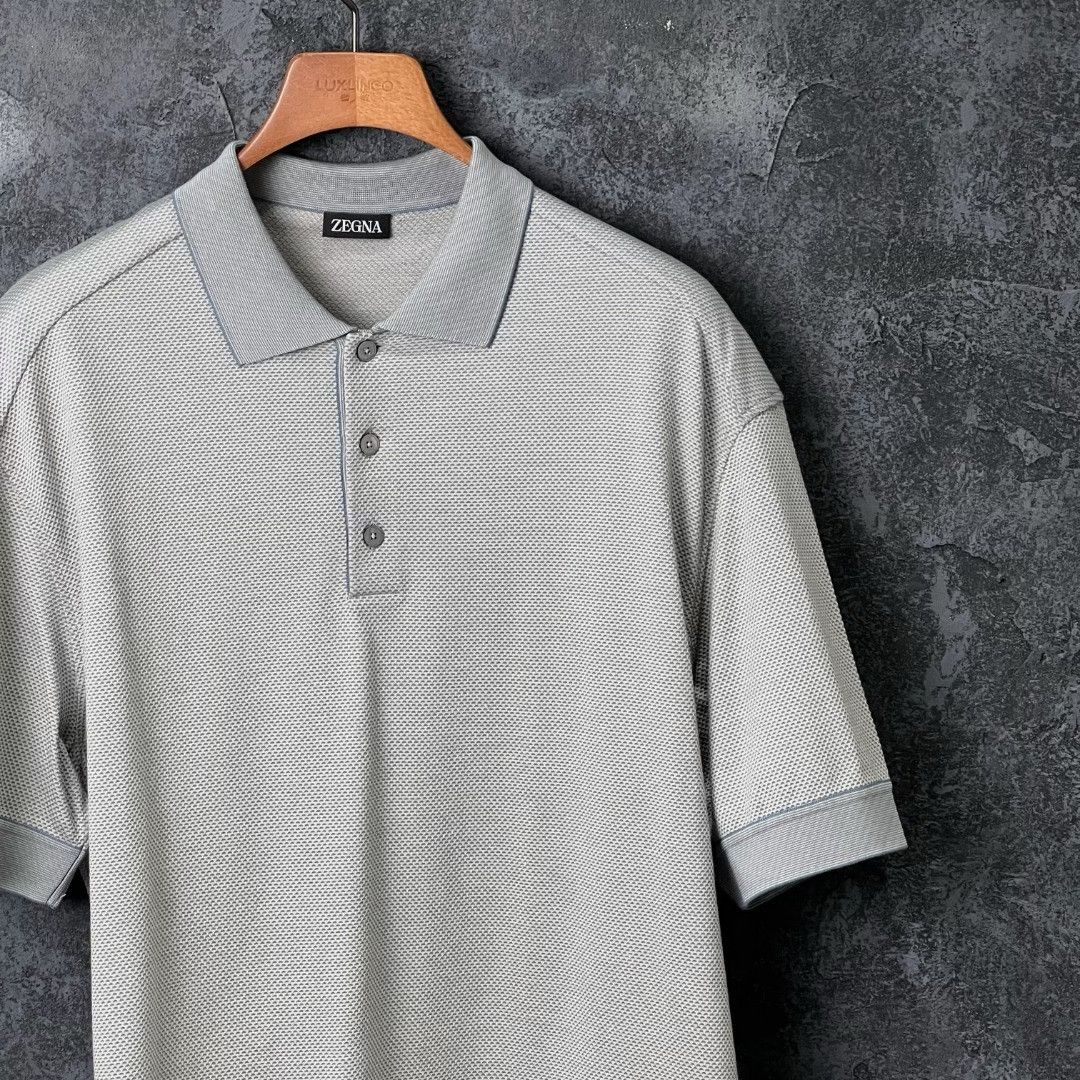 Ermenegildo Zegna Ermenegildo Zegna Gray Polo l Men Size US L / EU 52-54 / 3 - 3 Thumbnail