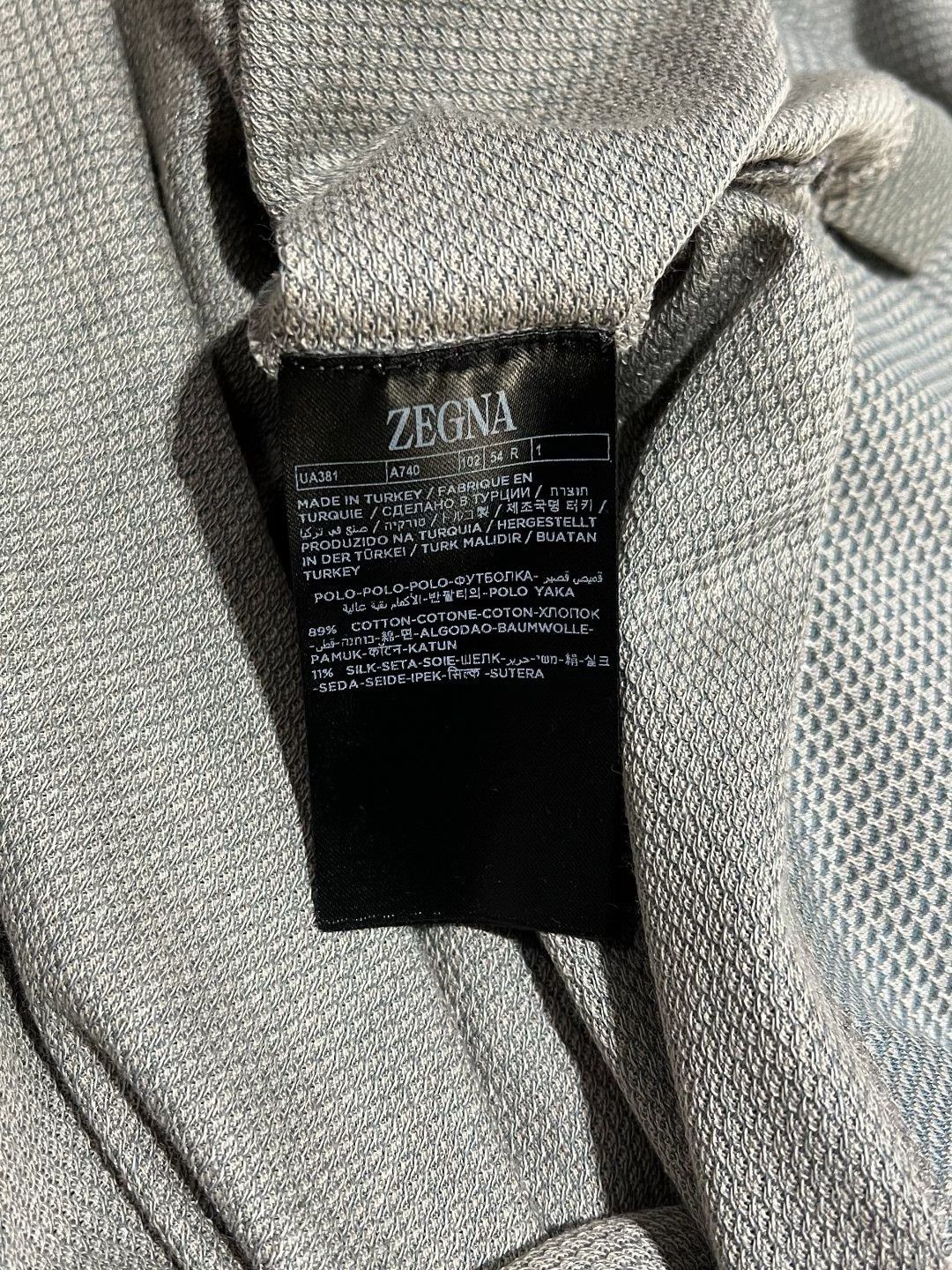 Ermenegildo Zegna Ermenegildo Zegna Gray Polo l Men Size US L / EU 52-54 / 3 - 7 Thumbnail