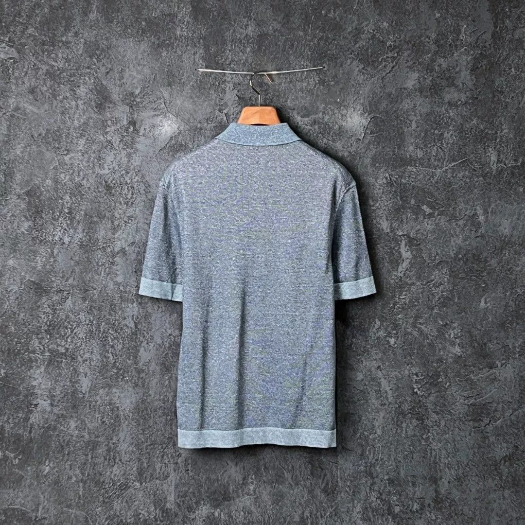 Ermenegildo Zegna Ermenegildo Zegna Gray Polo m Men Size US M / EU 48-50 / 2 - 2 Thumbnail