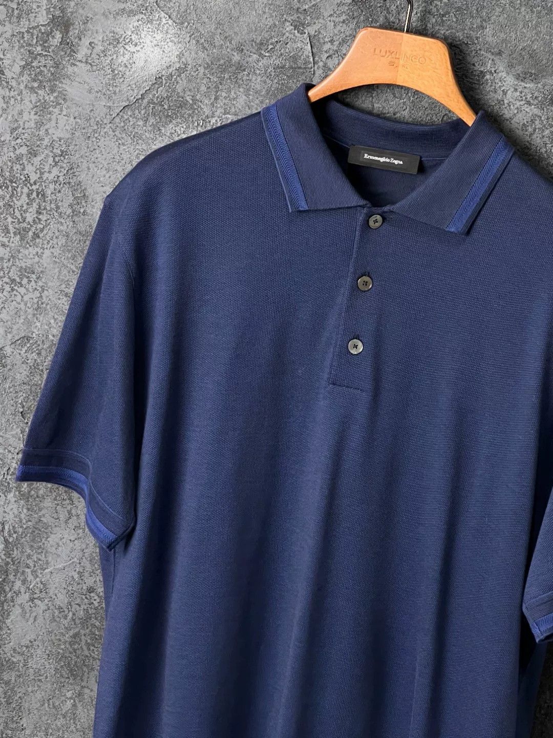 Ermenegildo Zegna Ermenegildo Zegna Blue Polo xl Men Size US XL / EU 56 / 4 - 4 Thumbnail