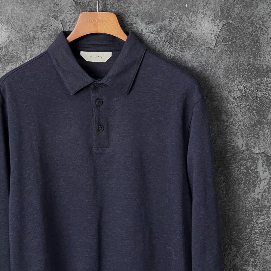 Ermenegildo Zegna Ermenegildo Zegna Blue Polo xl Men Size US XL / EU 56 / 4 - 3 Thumbnail