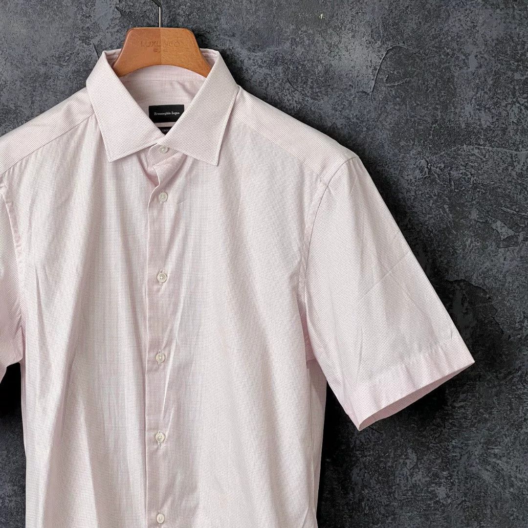 Ermenegildo Zegna Ermenegildo Zegna Cotton Pink Shirt m Men Size US M / EU 48-50 / 2 - 3 Thumbnail