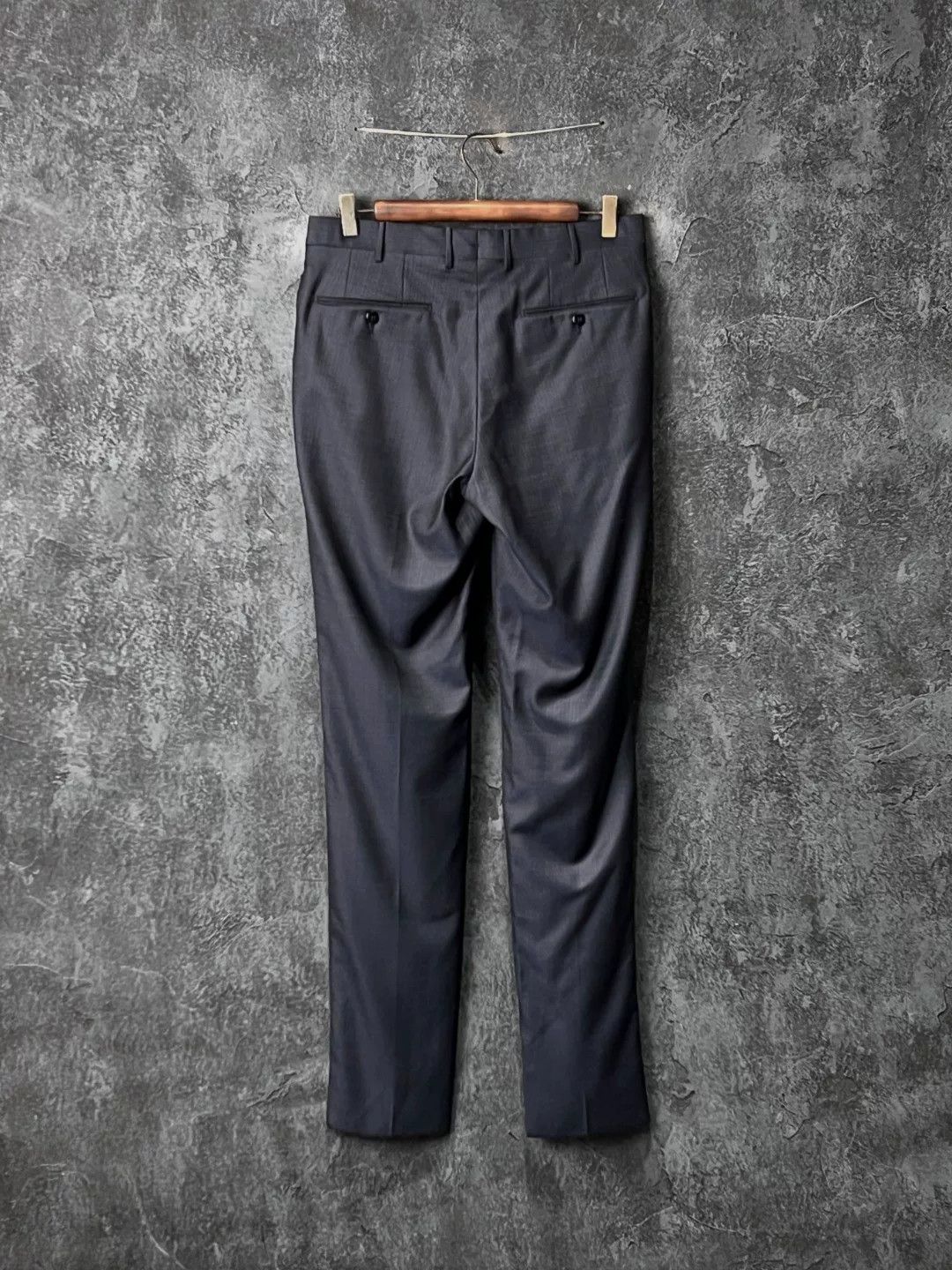 Ermenegildo Zegna Ermenegildo Zegna Wool Blue Formal Trousers 40r Men Size 40R - 2 Thumbnail