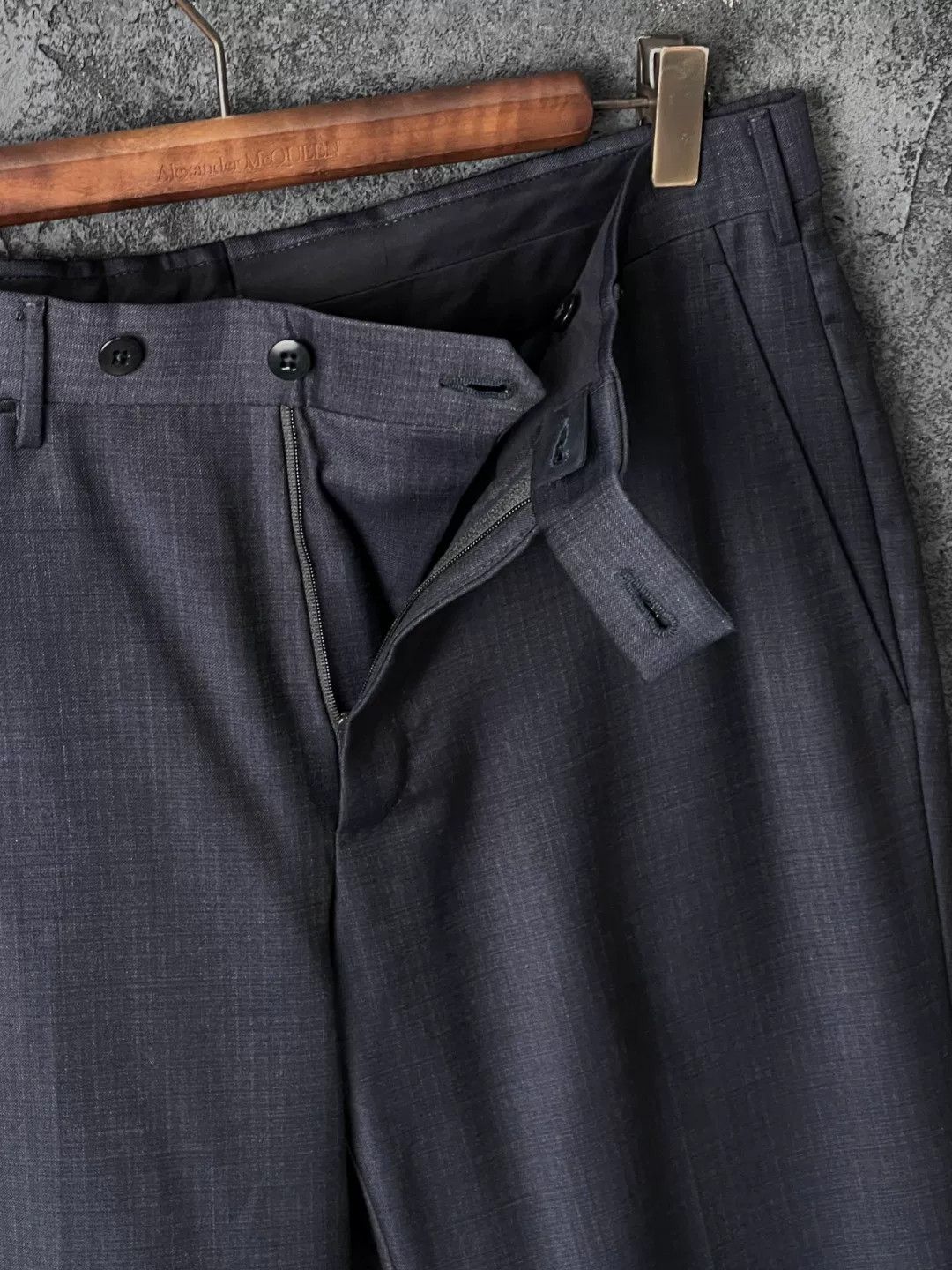 Ermenegildo Zegna Ermenegildo Zegna Wool Blue Formal Trousers 40r Men Size 40R - 3 Thumbnail