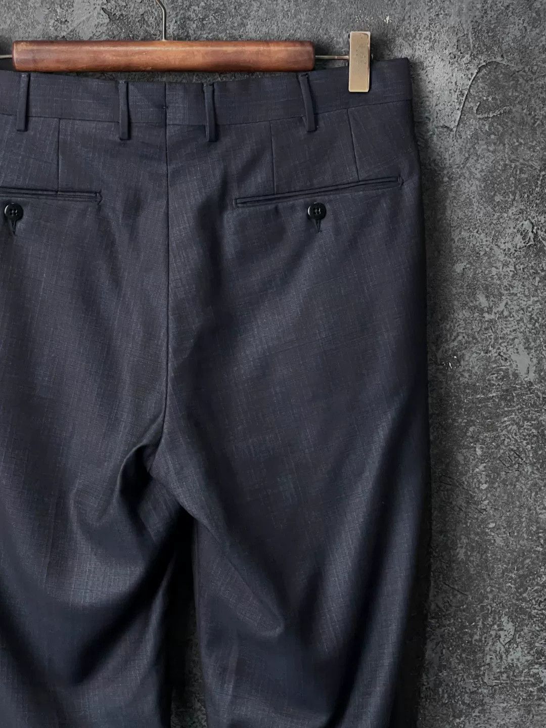 Ermenegildo Zegna Ermenegildo Zegna Wool Blue Formal Trousers 40r Men Size 40R - 4 Thumbnail