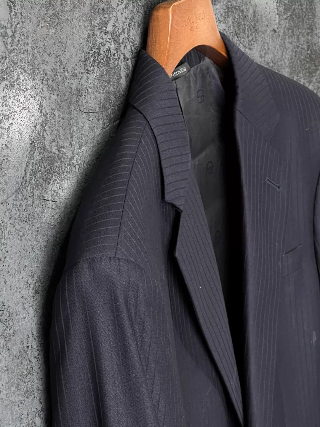 Armani Armani Formal Wool Blue Suit 40r Men Size 40R - 4 Thumbnail