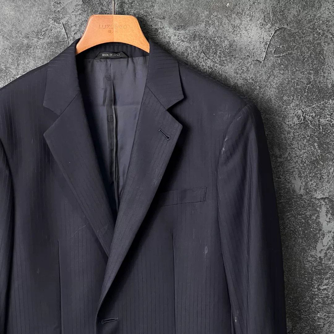 Armani Armani Formal Wool Blue Suit 40r Men Size 40R - 3 Thumbnail