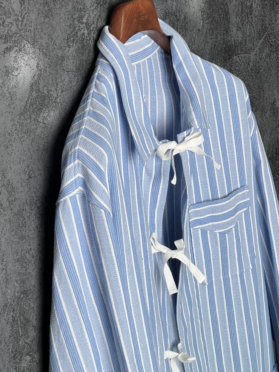 Maison Margiela Maison Margiela Cotton Striped Blue Shirt 41 Men Size US XS / EU 42 / 0 - 6 Thumbnail