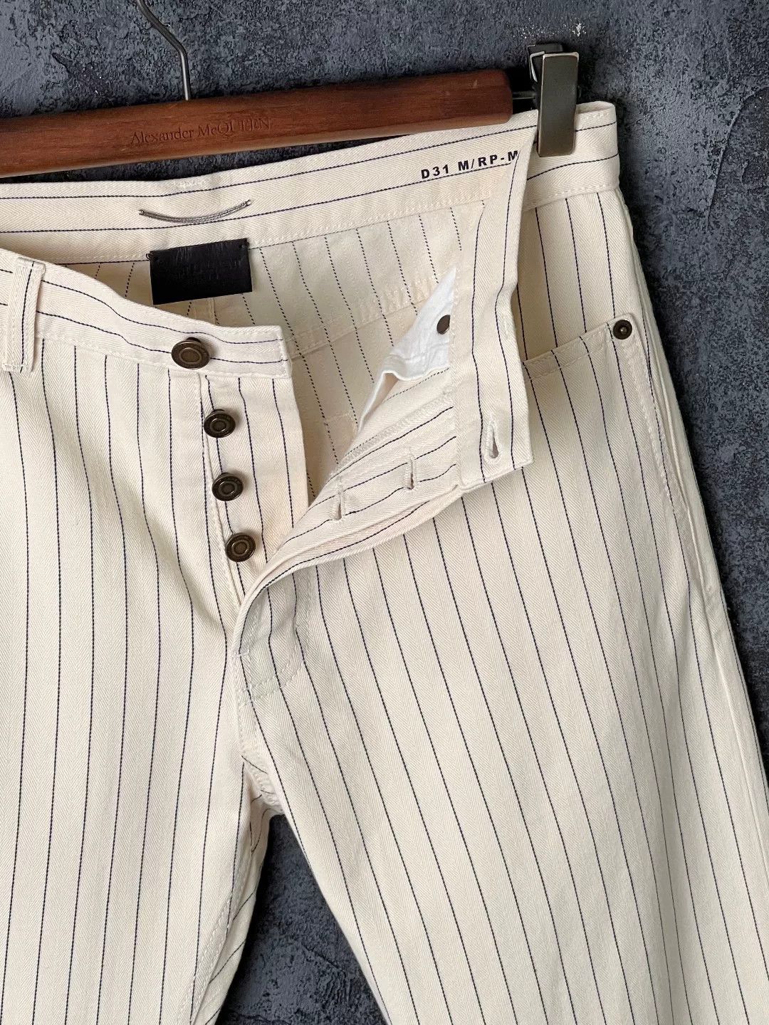 Saint Laurent Paris Saint Laurent Paris Casual Striped White Casual Pants 32 Men Size US 32 / EU 48 - 4 Thumbnail