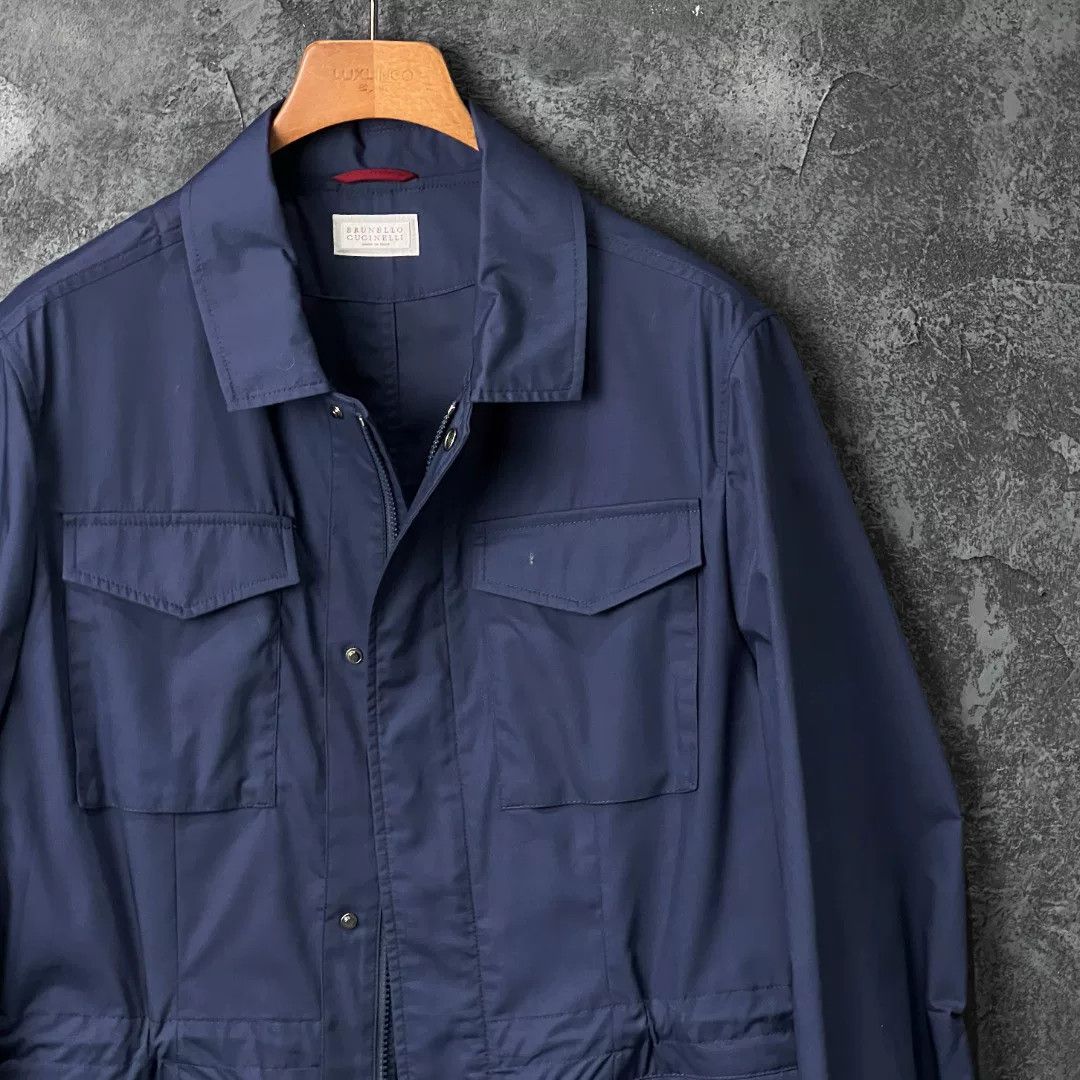 Brunello Cucinelli Brunello Cucinelli Cargo Blue Light Jacket m Men Size US M / EU 48-50 / 2 - 3 Thumbnail
