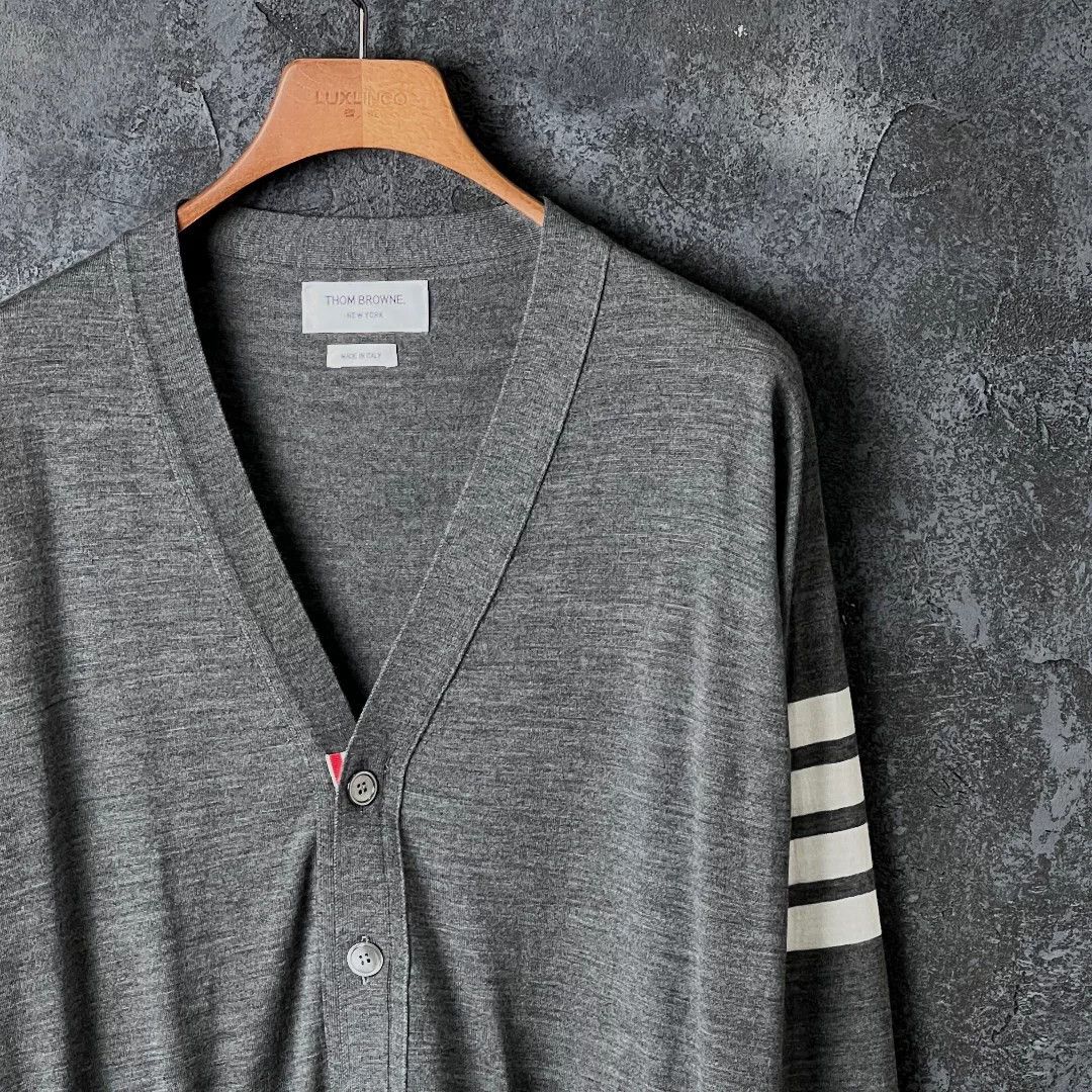 Thom Browne Thom Browne Knit Wool Brown Sweater l Men Size US L / EU 52-54 / 3 - 3 Thumbnail