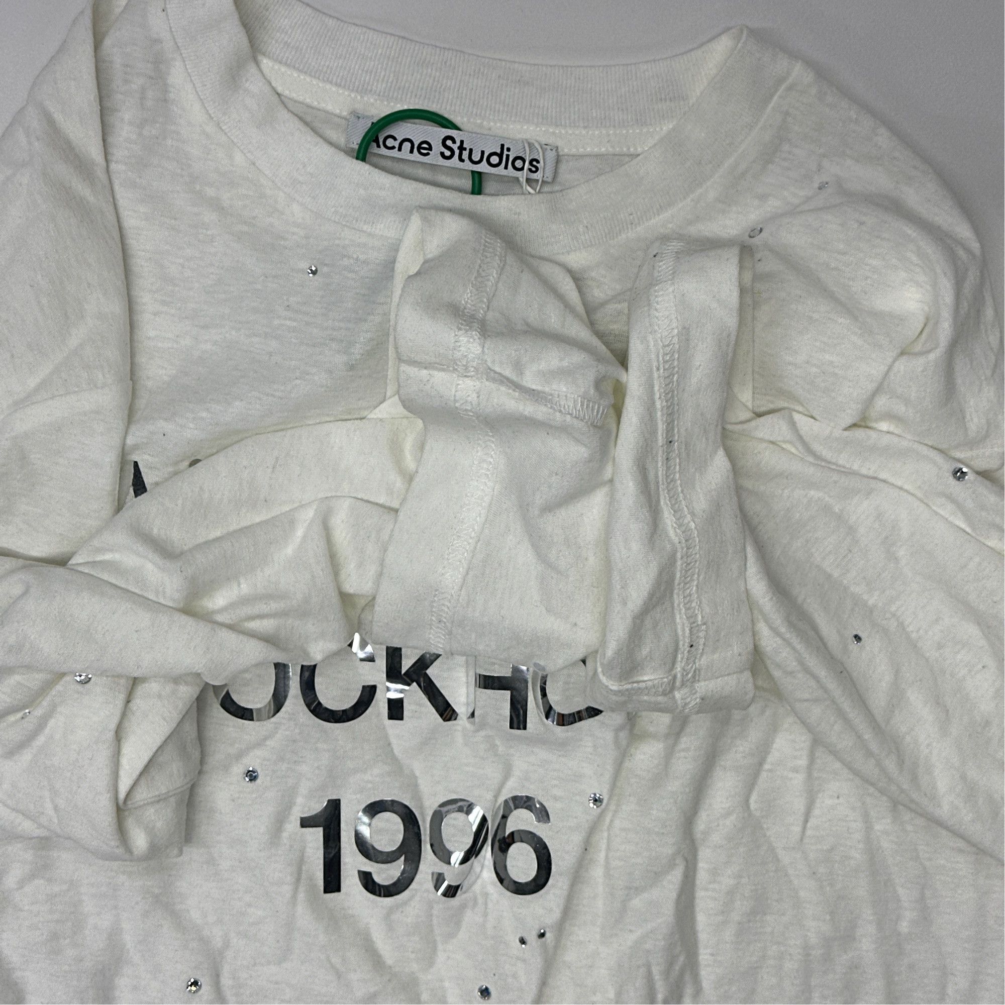 Acne Studios Acne Studios 1996 Rhinestone Long Sleeve T-Shirt XS Size US XS / EU 42 / 0 - 6 Thumbnail