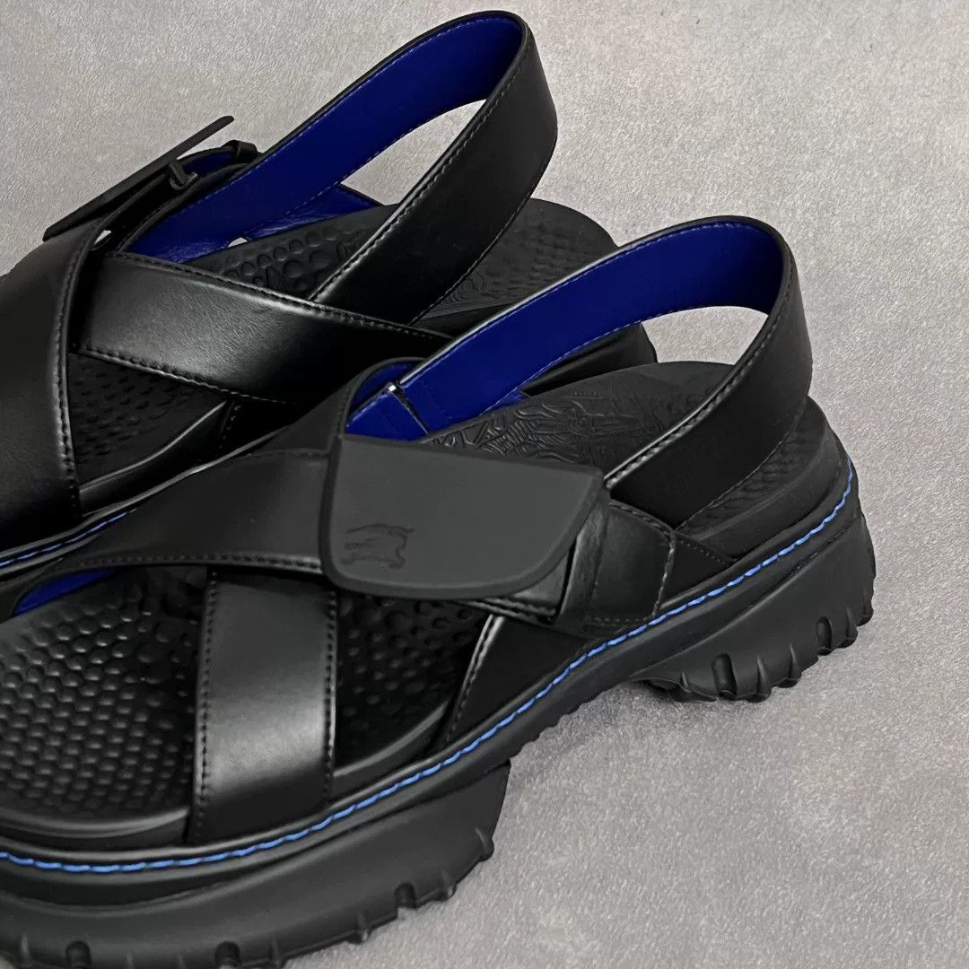 Burberry Burberry Leather Black Sandals 6 Men Size US 6 / EU 39 - 3 Thumbnail