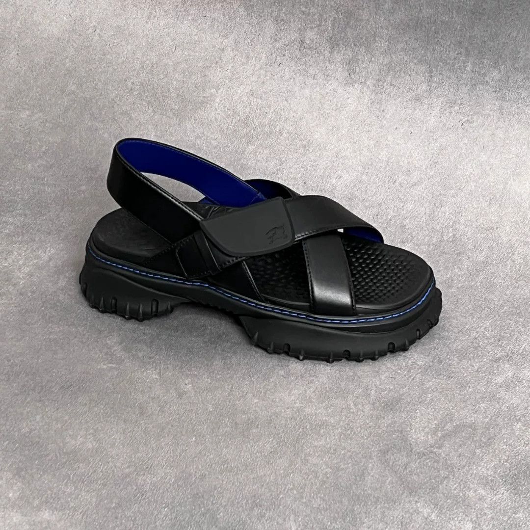 Burberry Burberry Leather Black Sandals 6 Men Size US 6 / EU 39 - 4 Thumbnail