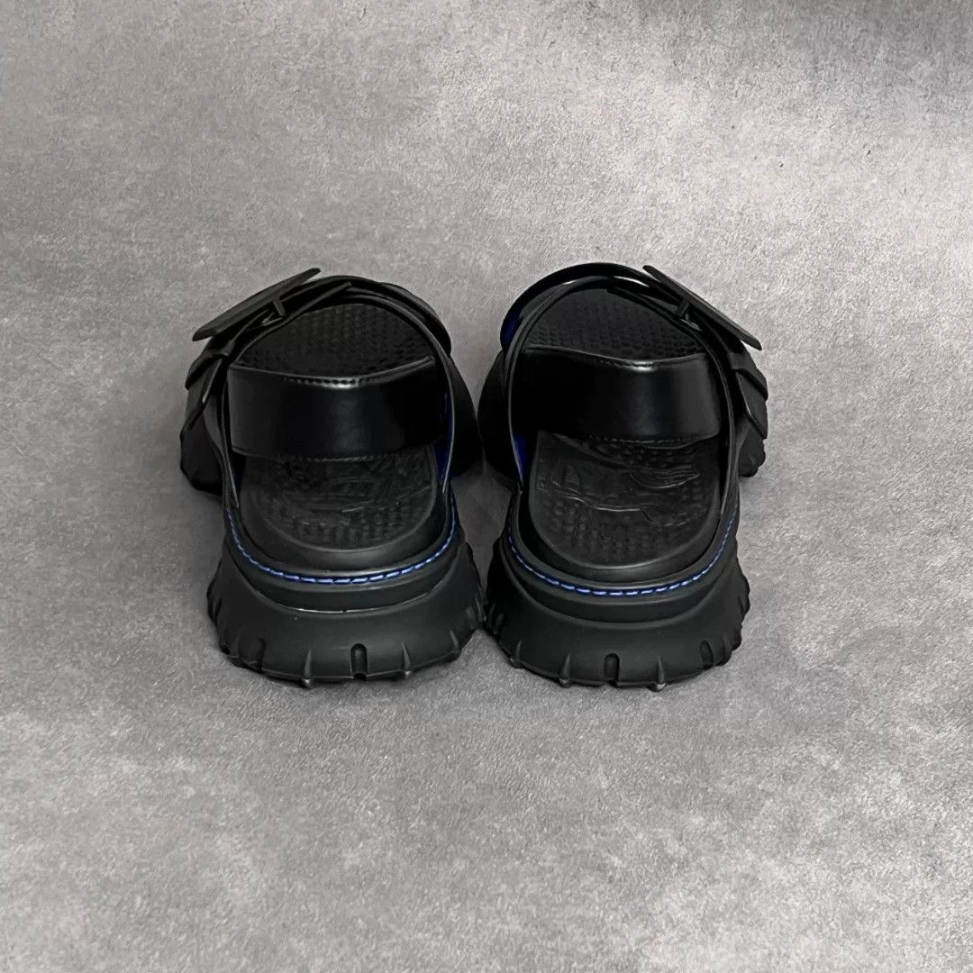 Burberry Burberry Leather Black Sandals 6 Men Size US 6 / EU 39 - 8 Thumbnail