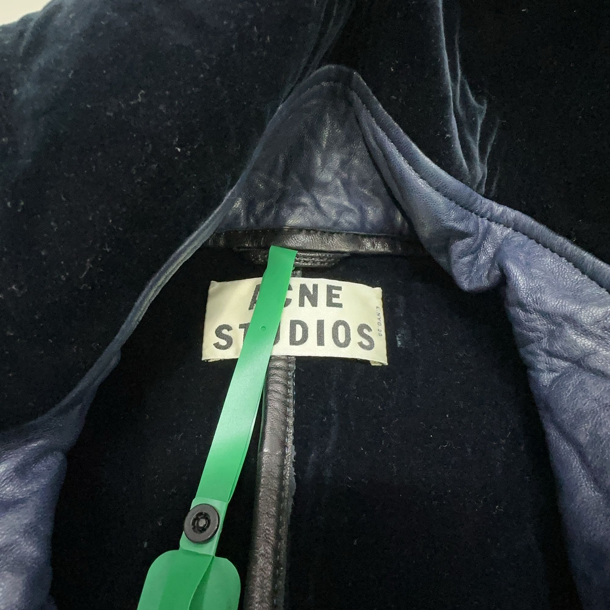Acne Studios Acne Studios Lamb Leather Blue Biker Jacket 36 Size XS / US 0-2 / IT 36-38 - 5 Thumbnail