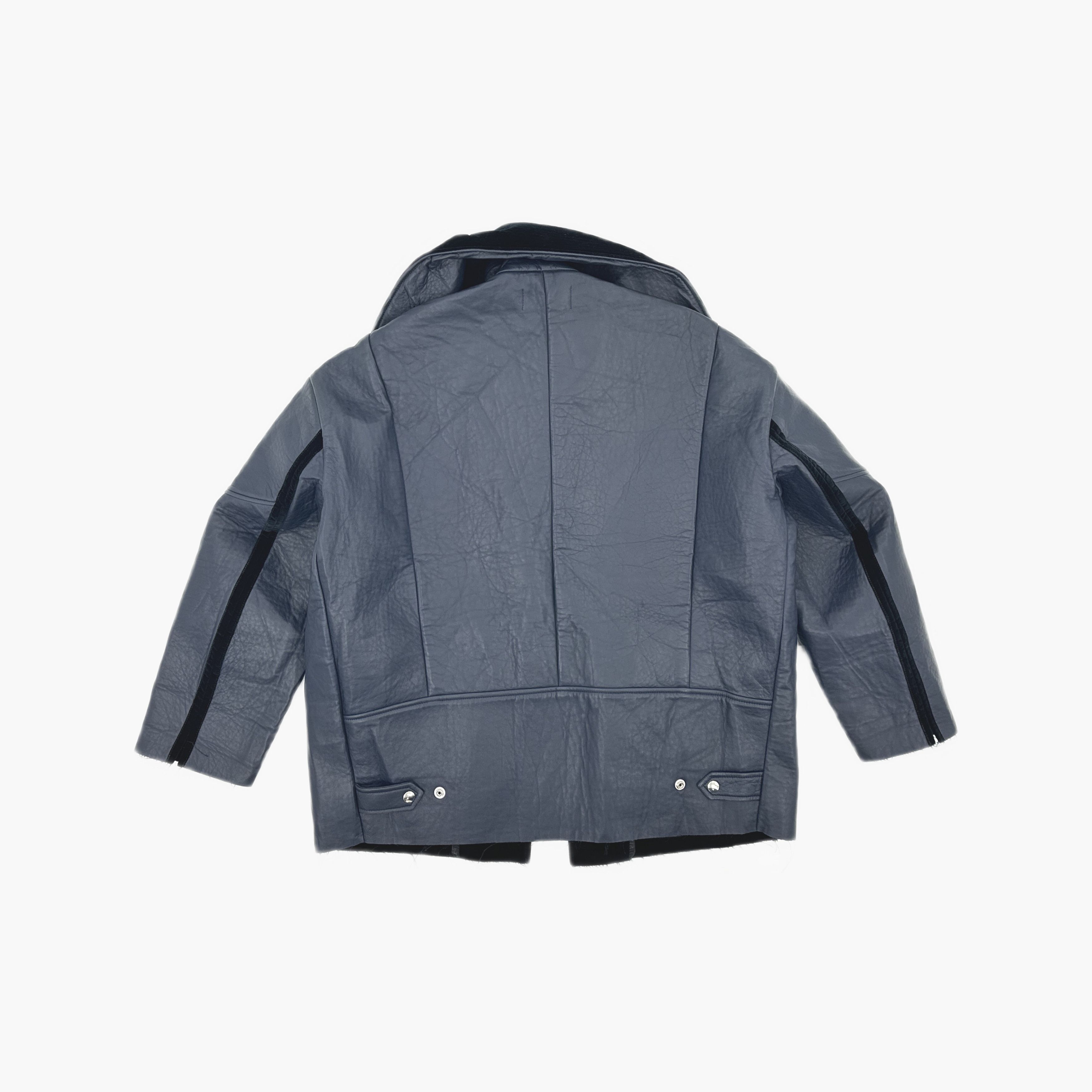Acne Studios Acne Studios Lamb Leather Blue Biker Jacket 36 Size XS / US 0-2 / IT 36-38 - 3 Thumbnail