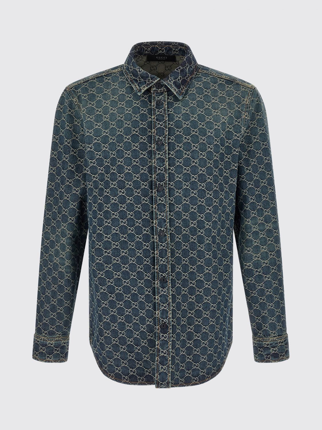 Gucci Gucci Shirt Men Blue Size US XL / EU 56 / 4 - 2 Thumbnail