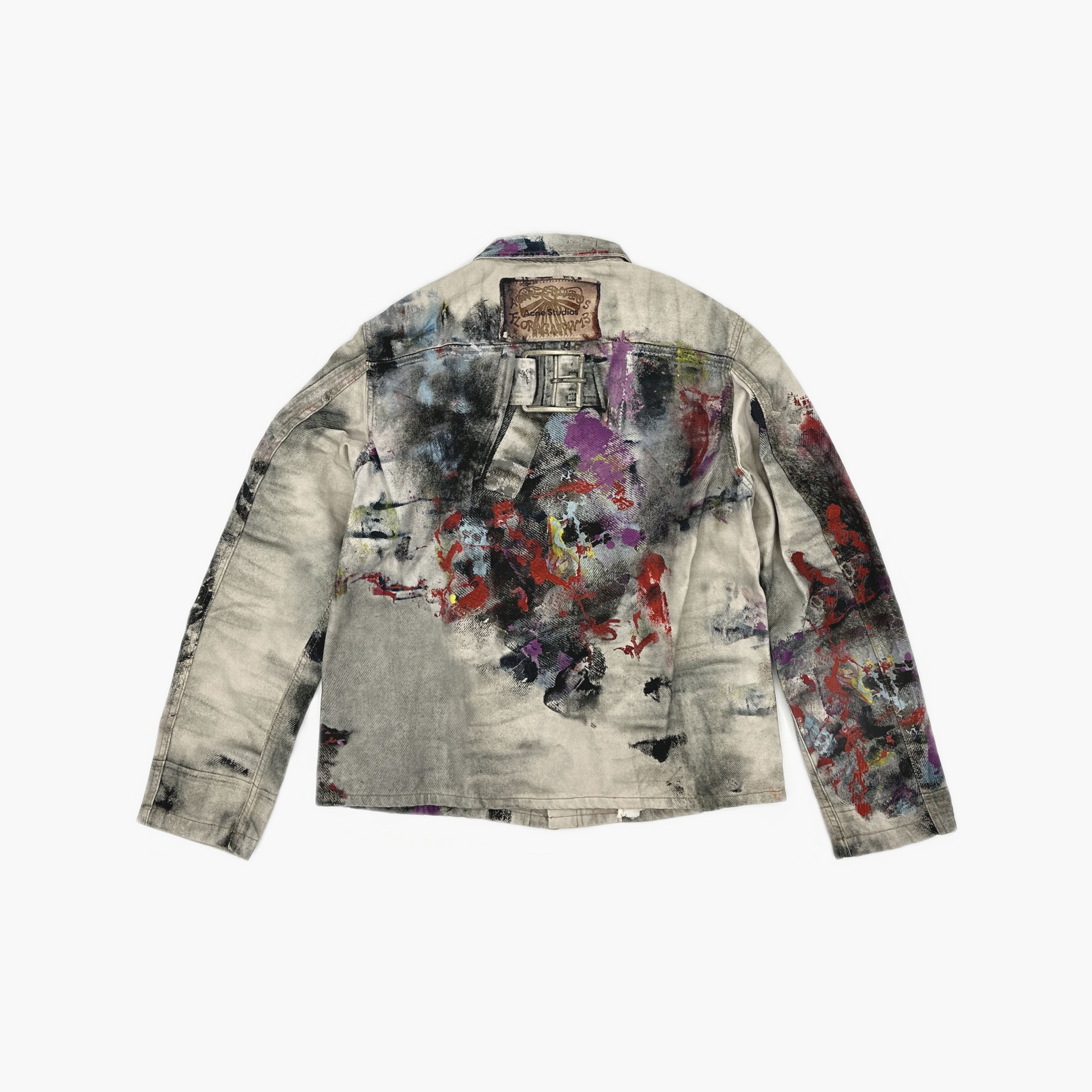 Acne Studios Acne Studios Painted Distressed Denim Jacket 46 Size US S / EU 44-46 / 1 - 3 Thumbnail