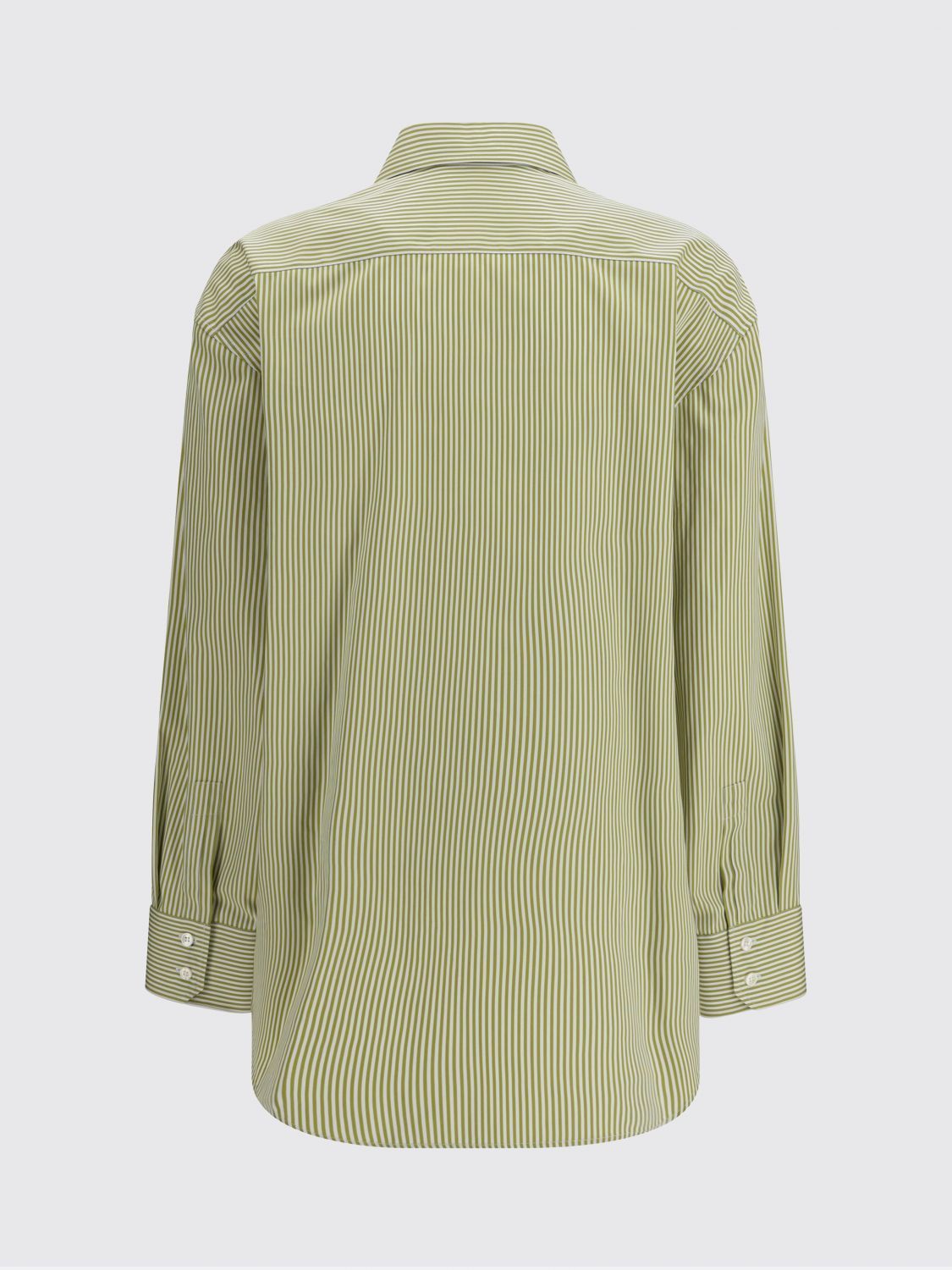 Saint Laurent Paris Saint Laurent Shirt Woman Kaki Size S / US 4 / IT 40 - 3 Thumbnail
