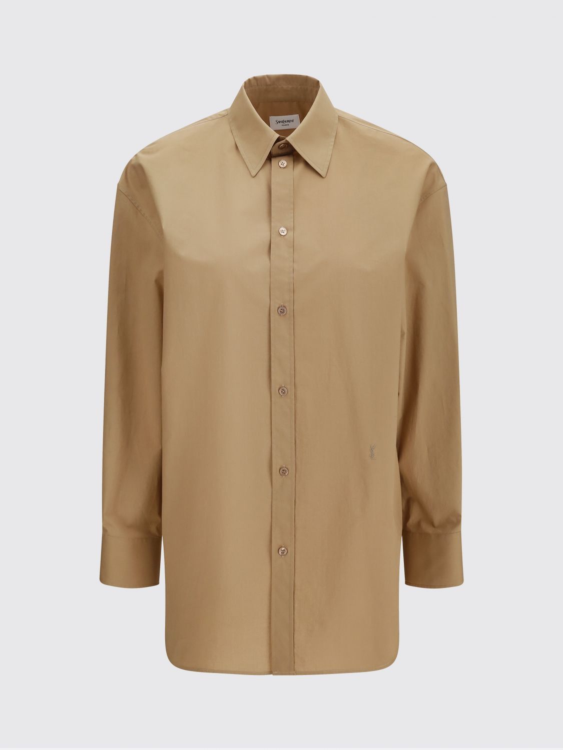 Saint Laurent Paris Saint Laurent Shirt Woman Brown Size XS / US 0-2 / IT 36-38 - 2 Thumbnail