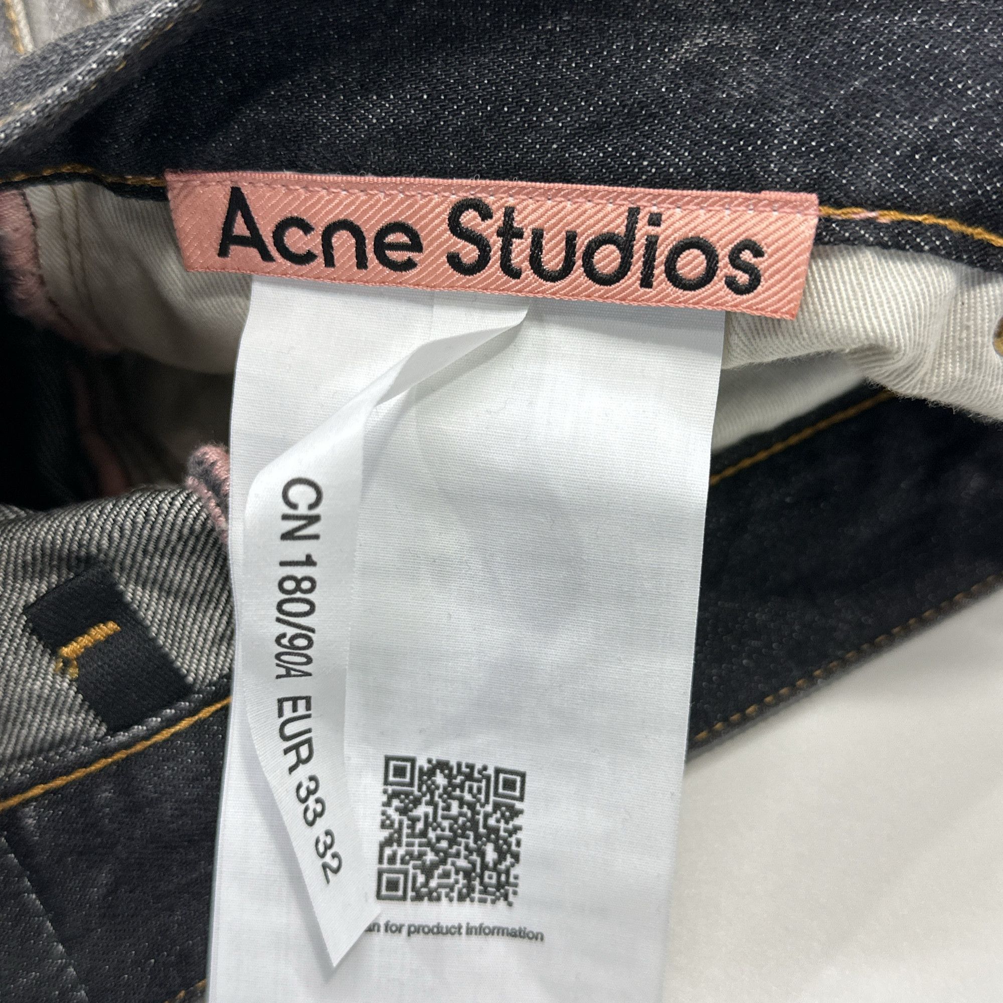 Acne Studios Acne Studios Washed Black 2021M Wide Leg Jeans 33/32 Size US 32 / EU 48 - 4 Thumbnail