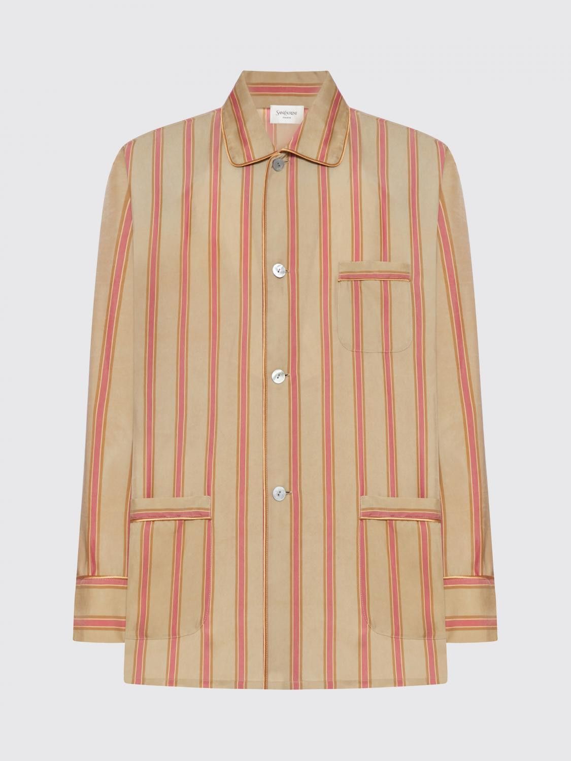Saint Laurent Paris Saint Laurent Shirt Men Beige Size US M / EU 48-50 / 2 - 2 Thumbnail