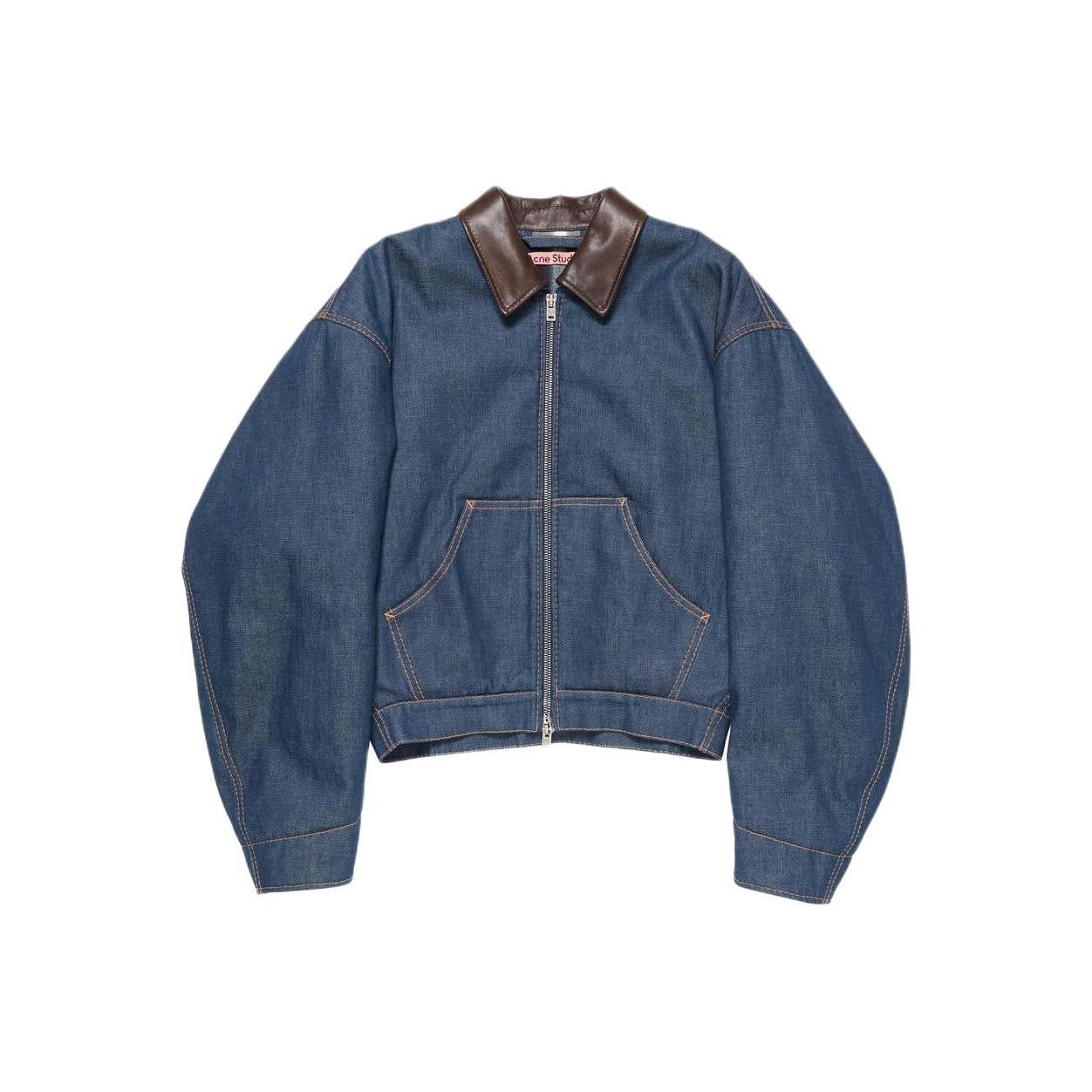 Acne Studios Acne Studios Leather Collar Denim Jacket Size 44 Size US S / EU 44-46 / 1 - 2 Thumbnail